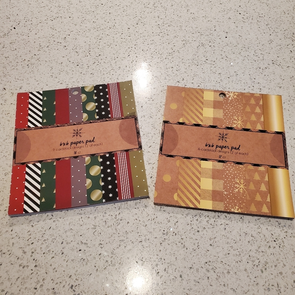 American Crafts Christmas Card Stock Holiday Gold Stationary Arts Crafts New